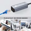 Techly IDATA USB-ETGIGA-CA Laptop-Dockingstation/Port-Replikator Kabelgebunden USB 3.2 Gen 1 (3.1 Gen 1) Typ-C Schwarz, Silber