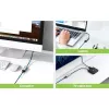 Techly IDATA USB-ETGIGA-CA Laptop-Dockingstation/Port-Replikator Kabelgebunden USB 3.2 Gen 1 (3.1 Gen 1) Typ-C Schwarz, Silber