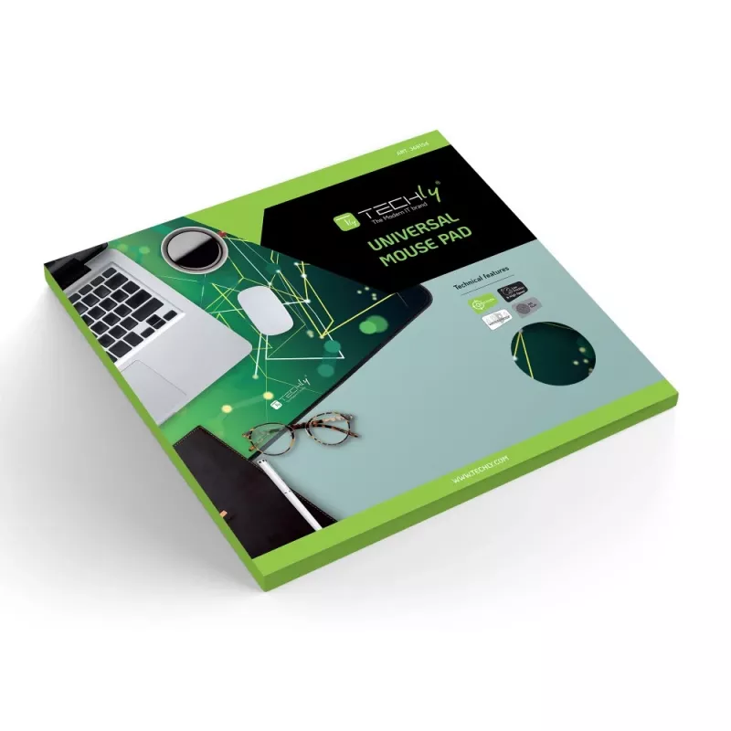 Techly ICA-MP GLASS1 Mauspad Gaming-Mauspad Grün
