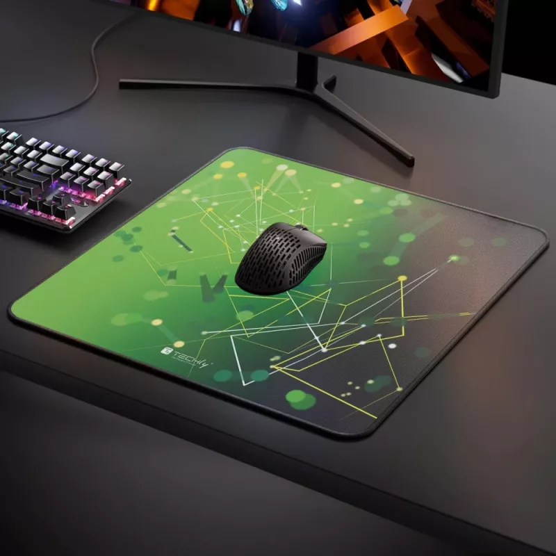 Techly ICA-MP GLASS1 Mauspad Gaming-Mauspad Grün