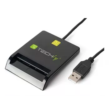 Techly I-CARD CAM-USB2TY2 Smartcard-Lesegerät Indoor USB USB Typ-A Schwarz