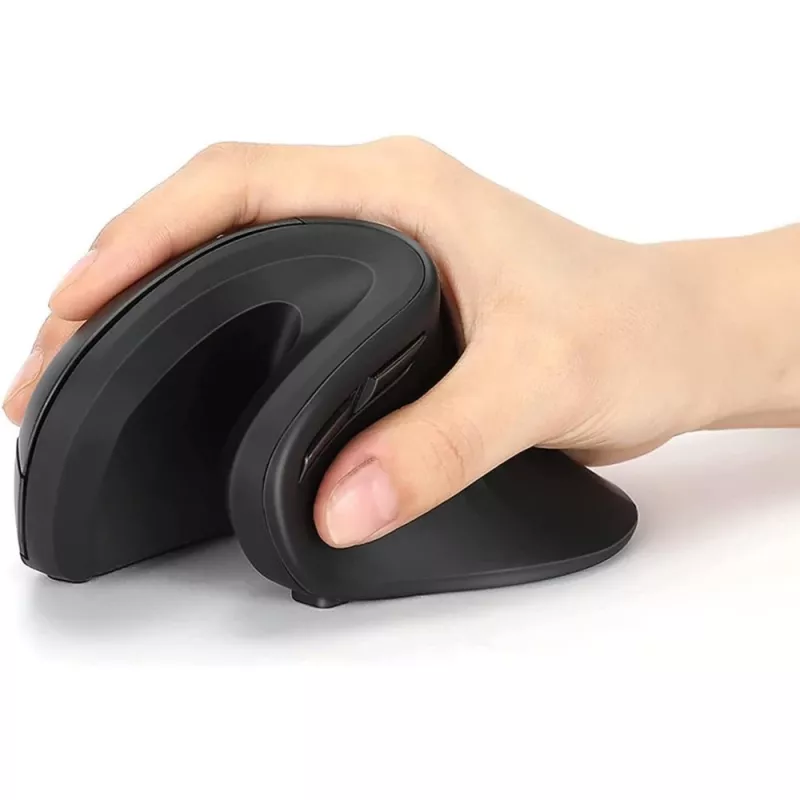 Techly IM 1100-VM-B vertikale kabellose optische Maus, 2,4 GHz RF, 3200 DPI