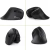 Techly IM 1100-VM-B vertikale kabellose optische Maus, 2,4 GHz RF, 3200 DPI
