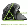 Techly IM 1100-VM-B vertikale kabellose optische Maus, 2,4 GHz RF, 3200 DPI