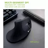 Techly IM 1100-VM-B vertikale kabellose optische Maus, 2,4 GHz RF, 3200 DPI