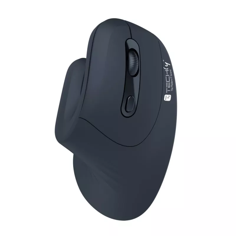 Techly IM 1100-VM-B vertikale kabellose optische Maus, 2,4 GHz RF, 3200 DPI