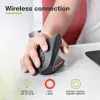 Techly IM 1200-VM-B vertikale kabellose optische Maus, 2,4 GHz RF, 1600 DPI