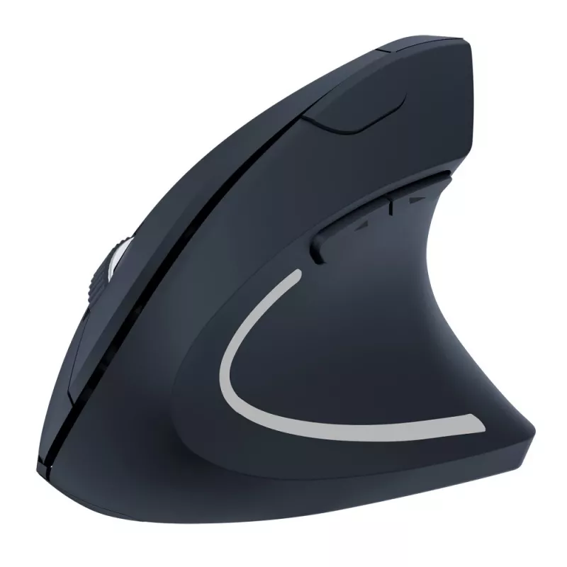 Techly IM 1200-VM-B vertikale kabellose optische Maus, 2,4 GHz RF, 1600 DPI