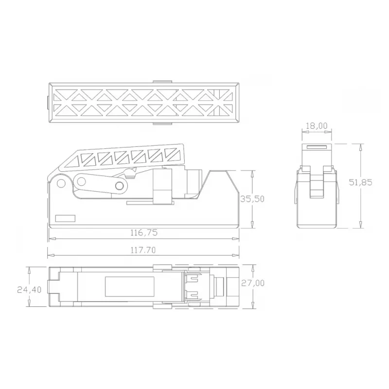 Techly IWP-KIT-C6U90 Keystone-Modul