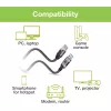 Techly ICOC-U3A-RJ45-030 USB 3.0 Typ-A auf Gigabit Ethernet Adapterkabel, 3 m, Schwarz/Silber