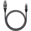 Techly ICOC-U3A-RJ45-075 USB 3.0 Typ-A auf Gigabit Ethernet Adapterkabel, 7,5 m, Schwarz/Silber