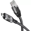 Techly ICOC-U3C-RJ45-050 USB 3.2 Type-C auf Gigabit Ethernet Adapterkabel, 5 m, Schwarz/Silber