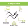 Techly ICOC-U3C-RJ45-075 USB 3.2 Typ-C auf Gigabit Ethernet Adapterkabel, 7,5 m, Schwarz/Silber