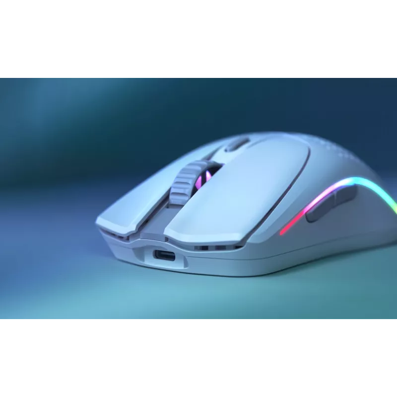 Glorious Gaming Glorious Model O Wireless 2 – Mattweiß, Rechtshänder, Laser, RF Wireless + USB Typ-C, 26000 DPI, 1 ms, Weiß