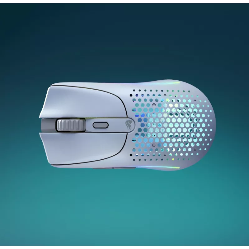 Glorious Gaming Glorious Model O Wireless 2 – Mattweiß, Rechtshänder, Laser, RF Wireless + USB Typ-C, 26000 DPI, 1 ms, Weiß
