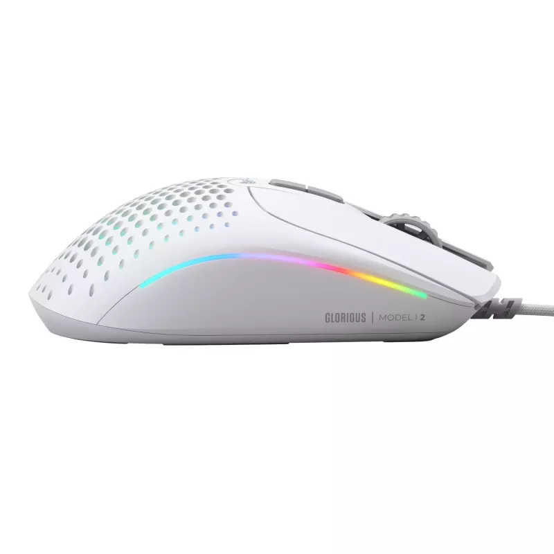 Glorious Gaming Glorious Model I2 Wired – Weiß, Rechtshänder, Optisch, USB Typ-A, 26000 DPI, Weiß
