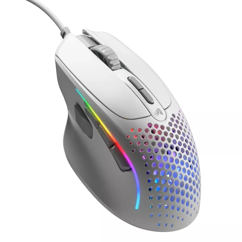 Glorious Gaming Glorious Model I2 Wired – Weiß, Rechtshänder, Optisch, USB Typ-A, 26000 DPI, Weiß