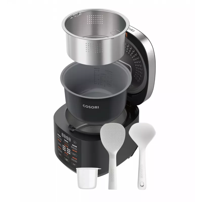 Cosori Multi-Cooker Chef Edition Reiskocher 5 L 970 W Schwarz, Silber
