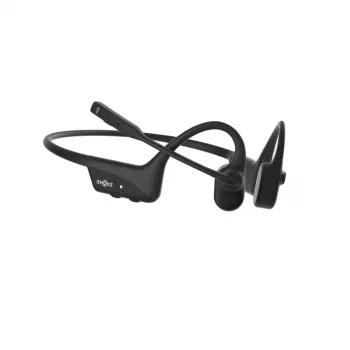 SHOKZ OpenComm2 UC 2025 Upgrade Kabelloses Bluetooth-Kopfhörer mit Knochenleitung für Videokonferenzen, USB-C-Ladeanschluss und USB-C-Adapter | 16 Std. Sprechzeit, 29 m Reichweite, 1 Std. Ladezeit | Inklusive geräuschunterdrückendem Boom-Mikrofon und Dongle, Schwarz