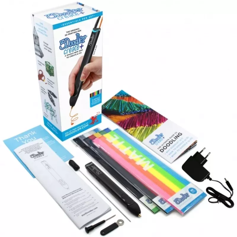 3Doodler CREATE FILAMENT PLA 5 COLORS PL-MIXNEW1 Polylactic acid (PLA) Schwarz, Grau, Hellblau, Transparent, Weiß 2 g
