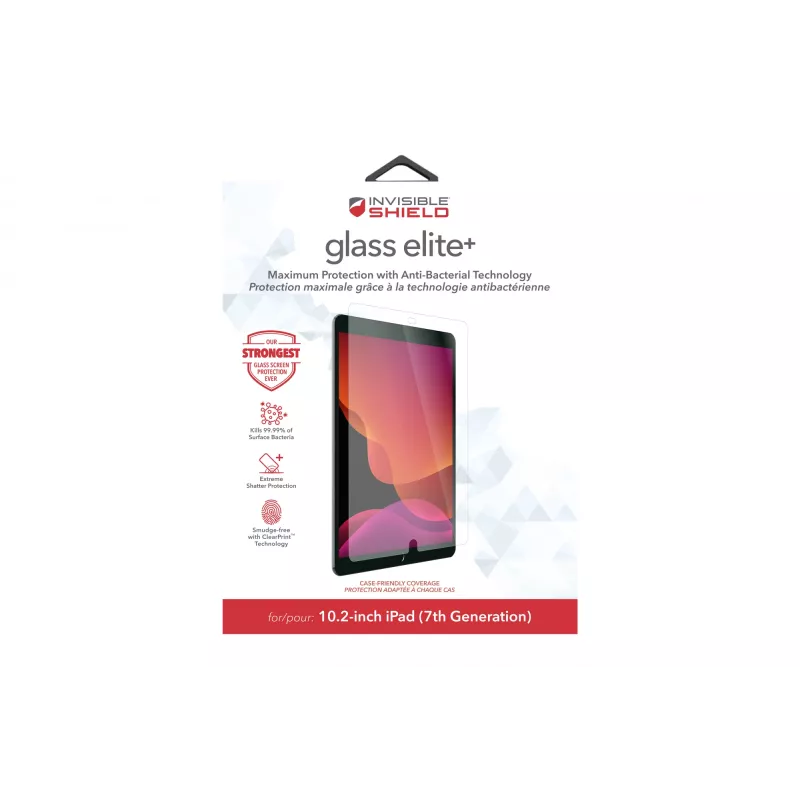ZAGG Glass Elite+ Apple iPad 10,2 Zoll (Gen 7&8) Display, 25,9 cm (10,2 Zoll), 45,36 g, 1 Stück