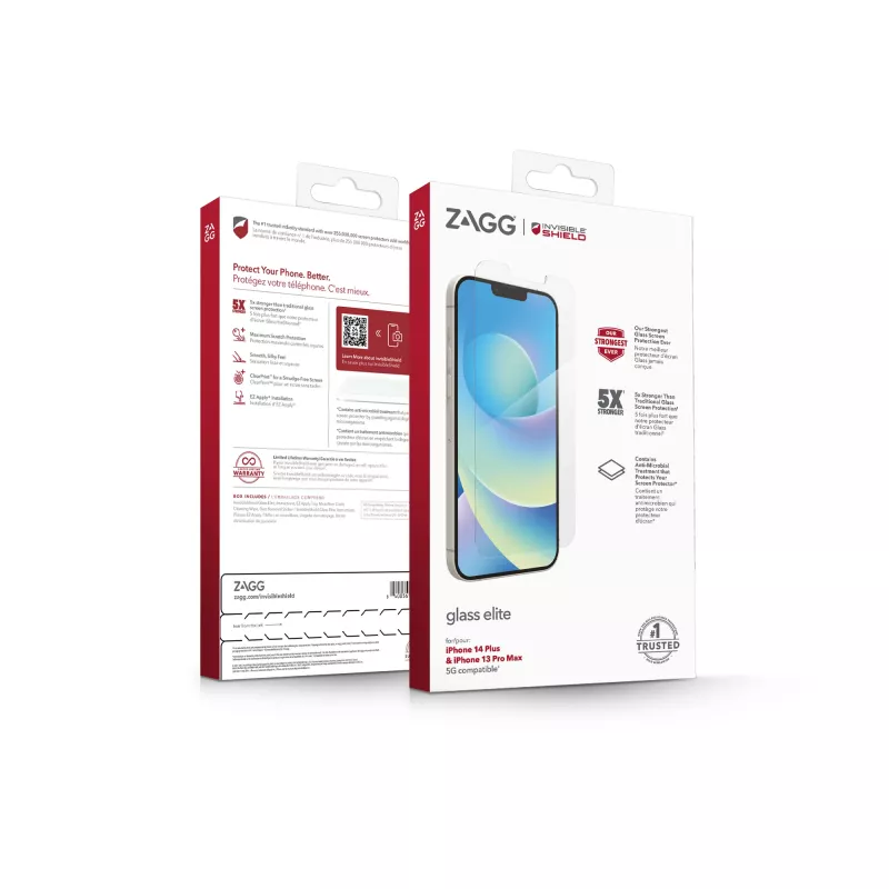 InvisibleShield Elite Glas-Bildschirmschutz für Apple iPhone 13 Pro Max, 17 cm (6,7 Zoll), transparent