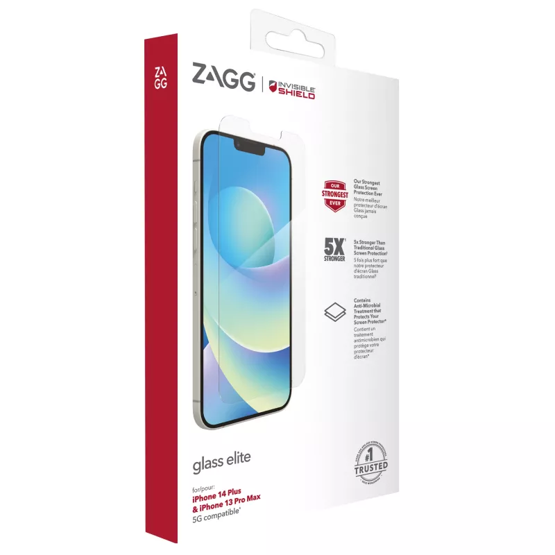 InvisibleShield Elite Glas-Bildschirmschutz für Apple iPhone 13 Pro Max, 17 cm (6,7 Zoll), transparent