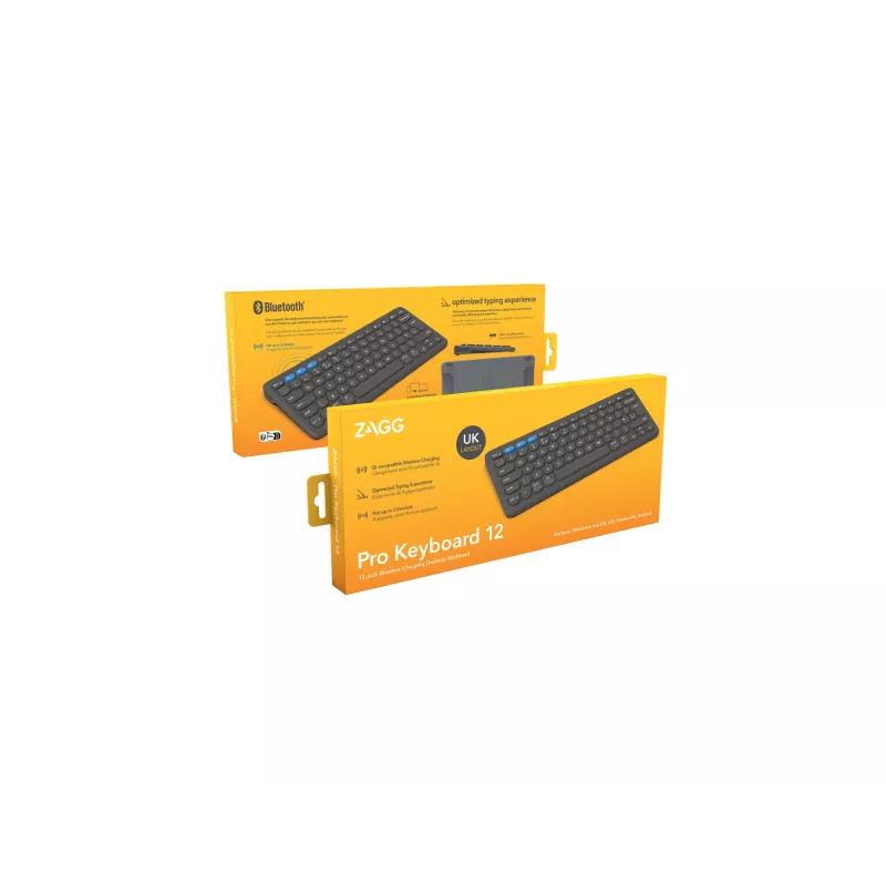 ZAGG Pro 12 Tastatur Universal Bluetooth QWERTY Englisch Schwarz