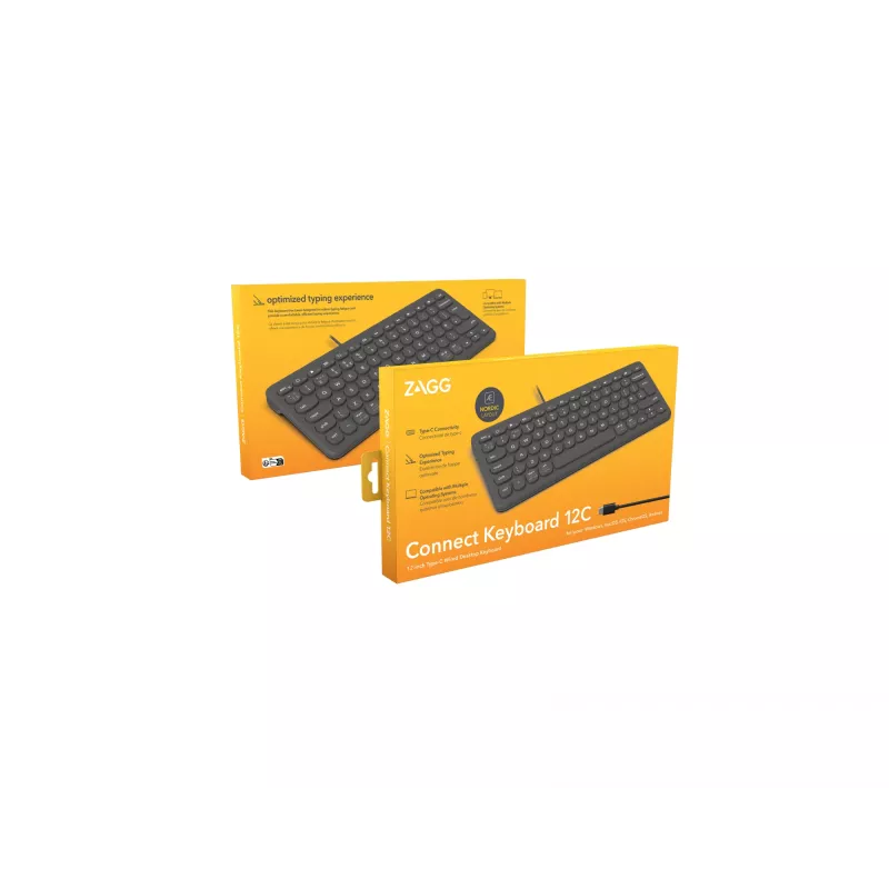 ZAGG Connect 12C Tastatur Universal USB QWERTY Nordic Schwarz