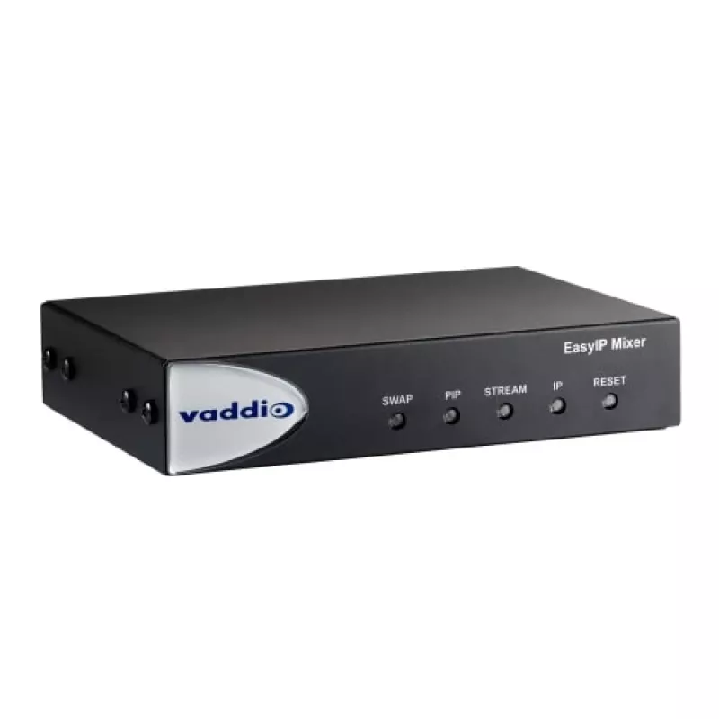Vaddio EasyIP Mixer, 1920 x 1080 Pixel, 60 fps, 20 - 20000 Hz, 0.02%, Schwarz, CE, FCC, TAA