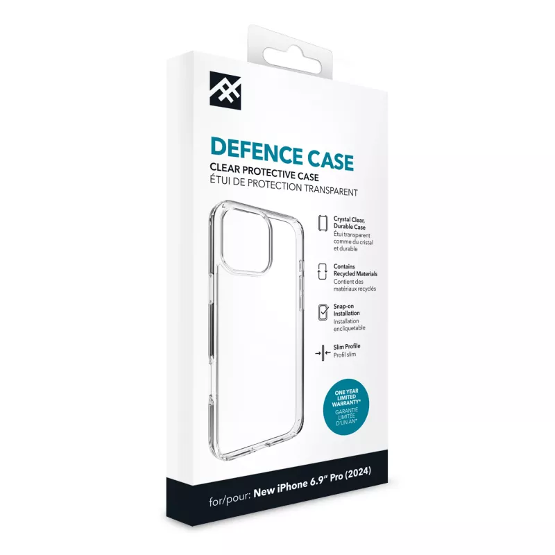 IFROGZ IF Defence Case Apple iPhone 16 Pro Max Clear INTL, Cover, Apple, iPhone 16 Pro Max, 17,5 cm (6,9 Zoll), Transparent