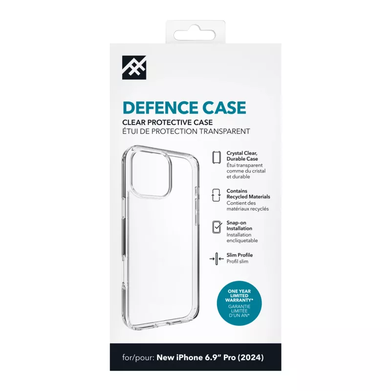 IFROGZ IF Defence Case Apple iPhone 16 Pro Max Clear INTL, Cover, Apple, iPhone 16 Pro Max, 17,5 cm (6,9 Zoll), Transparent