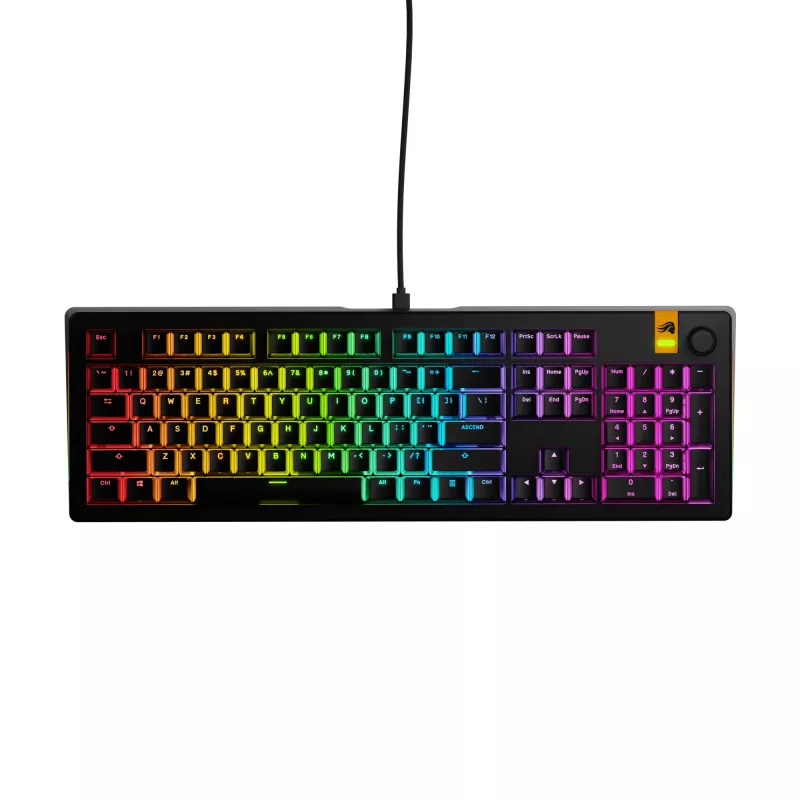 Glorious Gaming GMMK 3 HE 100% Prebuilt Wired Schwarz - US, Kabelgebunden, USB, Mechanisch, QWERTY, RGB LED, Schwarz