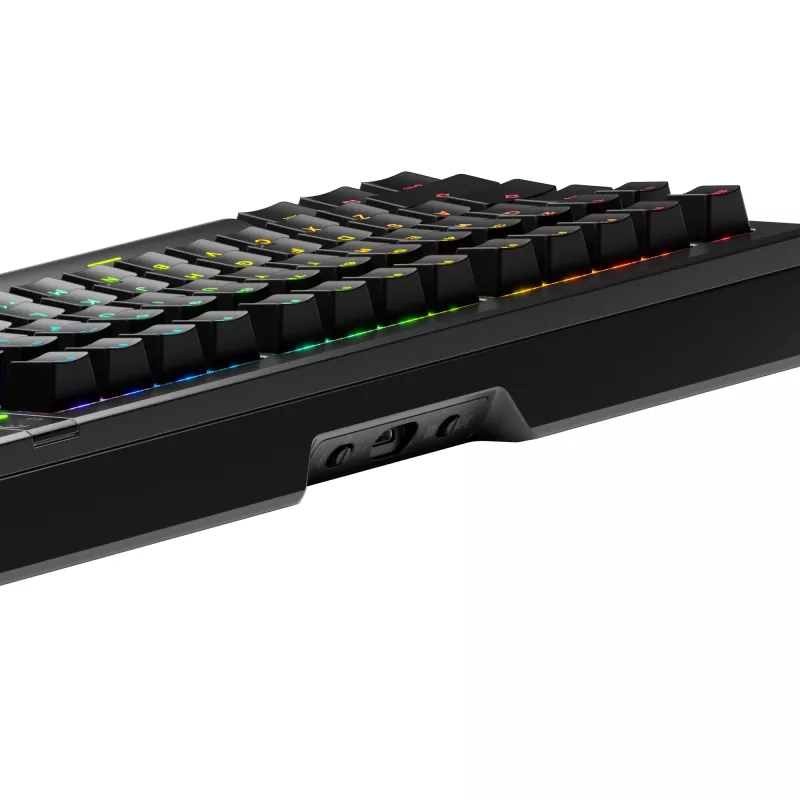Glorious Gaming GMMK 3 PRO 75% Prebuilt Wireless Schwarz - US, Kabelgebunden & Kabellos, USB + RF Wireless + Bluetooth, Mechanisch, QWERTY, RGB LED, Schwarz