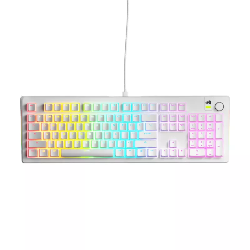 Glorious Gaming GMMK 3 100% Prebuilt Wired White - US, Verkabelt, USB, Mechanisch, QWERTY, RGB LED, Weiß