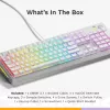Glorious Gaming GMMK 3 100% Prebuilt Wired White - US, Verkabelt, USB, Mechanisch, QWERTY, RGB LED, Weiß