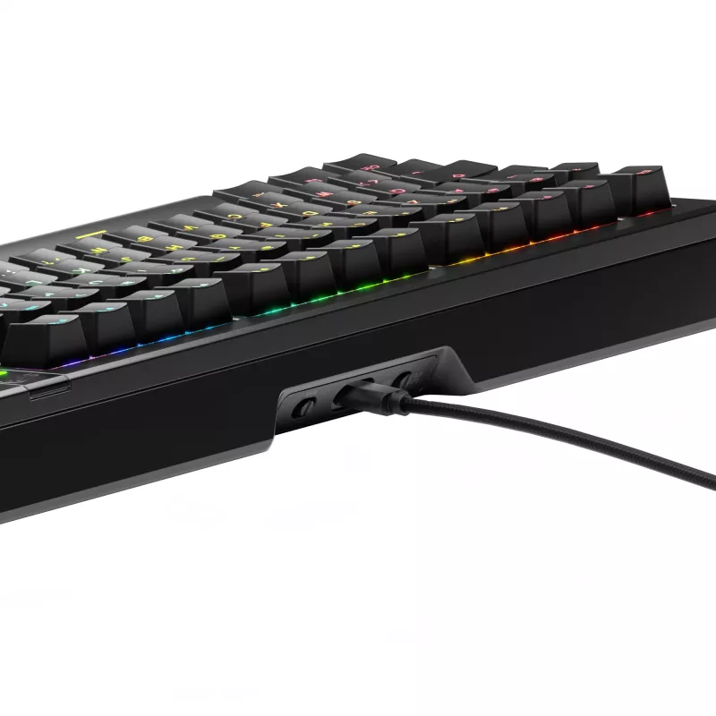 Glorious Gaming GMMK 3 PRO 75% Prebuilt Wired Schwarz - FR, Kabelgebunden, USB, Mechanisch, AZERTY, RGB LED, Schwarz