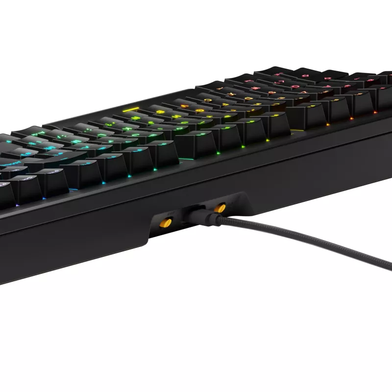 Glorious Gaming GMMK 3 100% Prebuilt Wired Schwarz - FR, Kabelgebunden, USB, Mechanisch, AZERTY, RGB LED, Schwarz