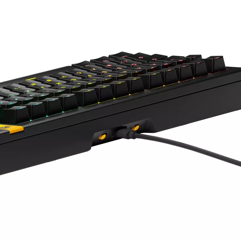 Glorious Gaming GMMK 3 HE 75% Prebuilt Wired Schwarz - FR, Kabelgebunden, USB, Mechanisch, AZERTY, RGB LED, Schwarz