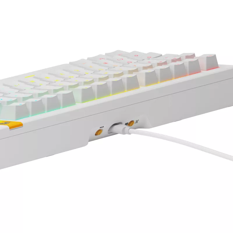 Glorious Gaming GMMK 3 HE 75% Prebuilt Wired White - FR, Kabelgebunden, USB, Mechanisch, AZERTY, RGB LED, Weiß
