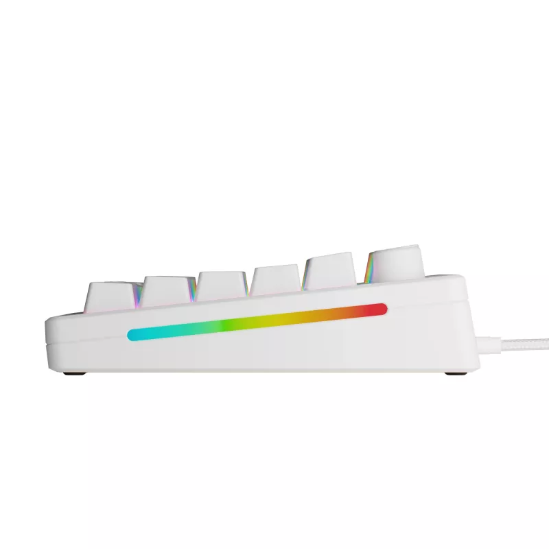 Glorious Gaming GMMK 3 HE 75% Prebuilt Wired White - FR, Kabelgebunden, USB, Mechanisch, AZERTY, RGB LED, Weiß