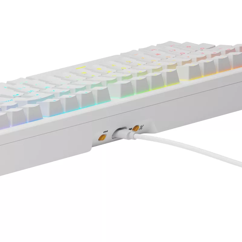 Glorious Gaming GMMK 3 HE 100% Prebuilt Wired White - FR, Kabelgebunden, USB, Mechanisch, AZERTY, RGB LED, Weiß