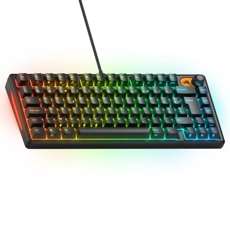 Glorious Gaming GMBK 75% Tastatur USB AZERTY Französisch Schwarz