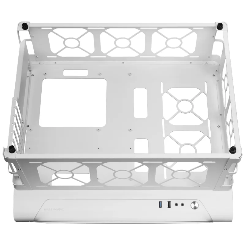 Mars Gaming MCB Weiß PC-Gaming-ATX-XL-Gehäuse Custom Premium Edition Modulare Zweikammerstruktur