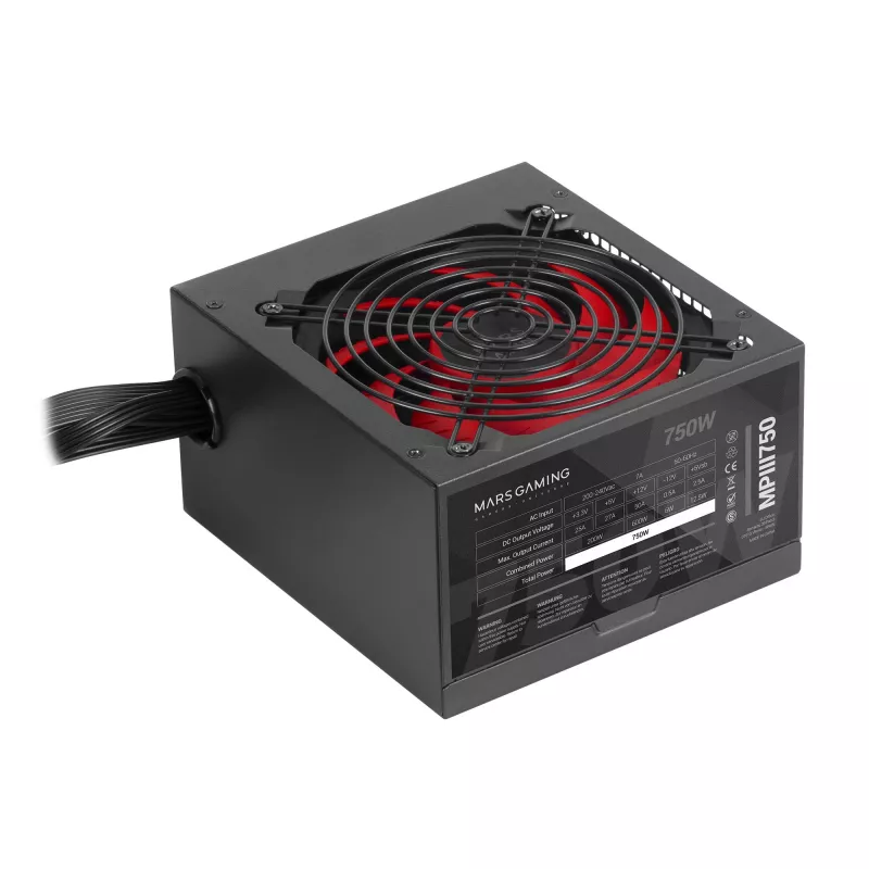 Mars Gaming MPIII750 PC-Netzteil 750W ATX 85 % Effizienz 5 Jahre Garantie