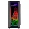 Mars Gaming MC-ART Schwarz ATX Gaming-PC-Gehäuse doppelt beschreibbares Tempered Glass ARGB 12 Modi 12cm Lüfter