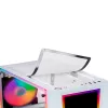 Mars Gaming MC-ART Weiß ATX Gaming-PC-Gehäuse doppelt bemaltes gehärtetes Glas ARGB 12 Modi 120-mm-Lüfter