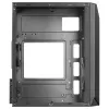 Mars Gaming MC-S1 Schwarz Kompaktes Micro-ATX Gaming-PC-Gehäuse ARGB-Beleuchtung 12 Modi FRGB-Lüfter Komplettes Seitenfenster
