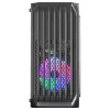 Mars Gaming MC-S2 Schwarz Kompaktes Micro-ATX Gaming-PC-Gehäuse 2 FRGB Regenbogen-Lüfter mit Frontgitter und durchgehendem Seitenfenster