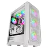 Mars Gaming MC-KX White Premium E-ATX Gaming Tower FREEZER CPU System 5 Ultra-leise ARGB-Lüfter ARGB-Steuergerät und RF-Steuergerät Mesh-Front